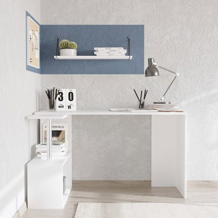 Hanah Home Mesa de Estudio Blanco 130x74x94 cm