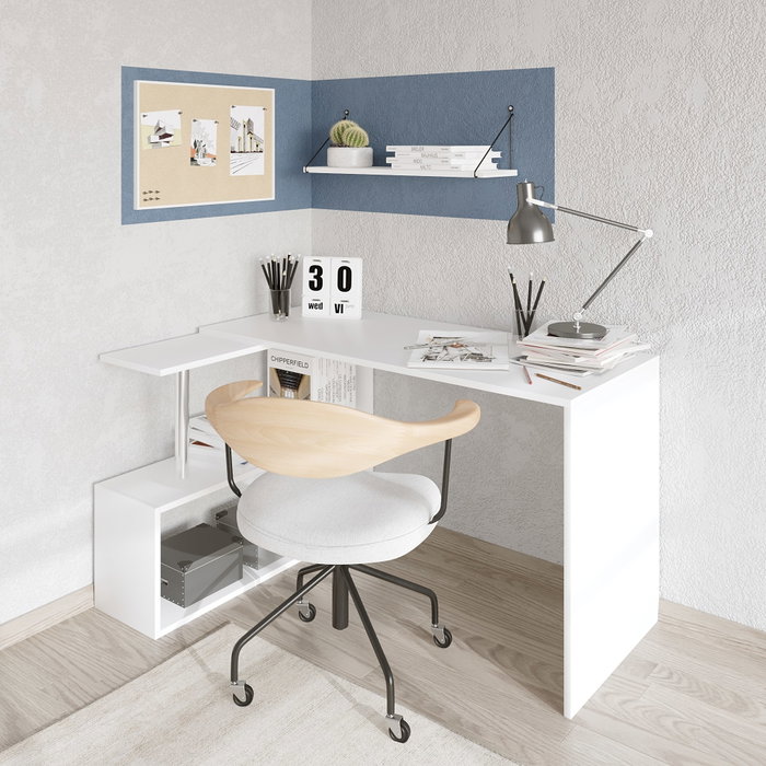 Hanah Home Mesa de Estudio Blanco 130x74x94 cm