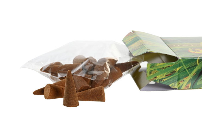 DKD Home Decor Incienso Cono Citronella Antimosquitos Verde Marron Oscuro 2.5 x 14.5 x 7.5 cm Set de 20