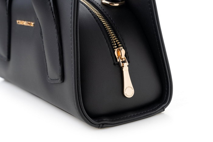 Vince Camuto Bolso Bergamo Negro Piel de Polivinilo Elegante y Práctico para Mujer