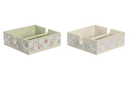 DKD Home Decor Set de 2 Servilleteros MDF y Metal IVY&DAISY 2022