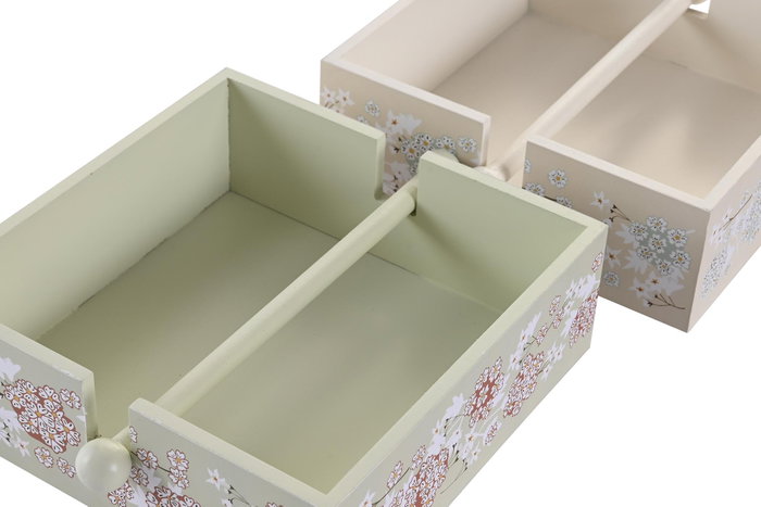 DKD Home Decor Set de 2 Servilleteros MDF y Metal IVY&DAISY 2022