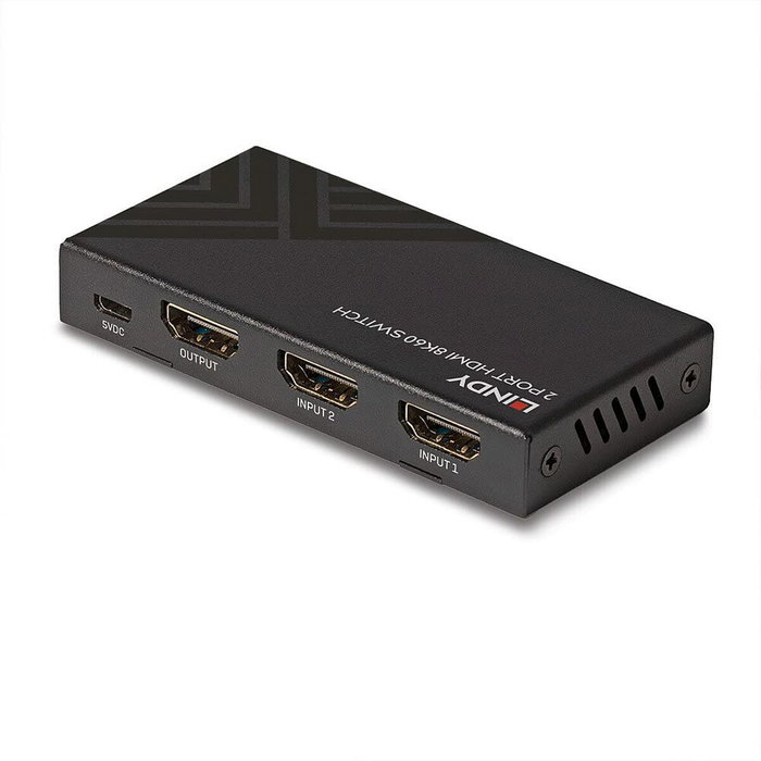Lindy 38337 Switch HDMI 2 Puertos 8K60