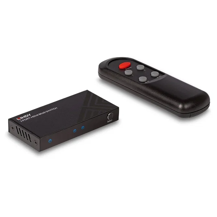 Lindy Switch HDMI 2 Puertos 8K60Hz Soporte HDR HDCP 2.3