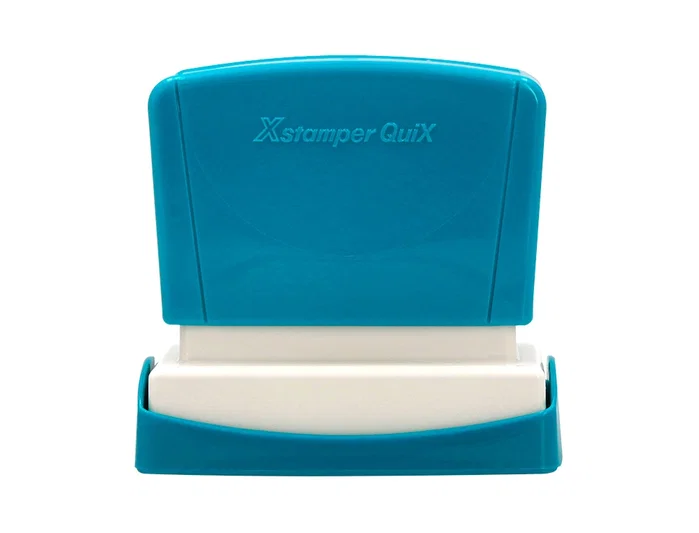 X'stamper Sello Quix Personalizable, Color Azul, Medidas 24x49 mm, Q-12