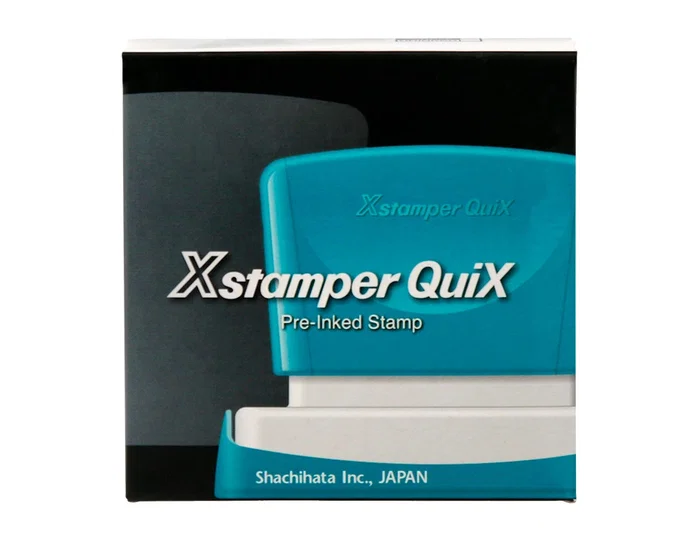 X'stamper Sello Quix Personalizable, Color Azul, Medidas 24x49 mm, Q-12