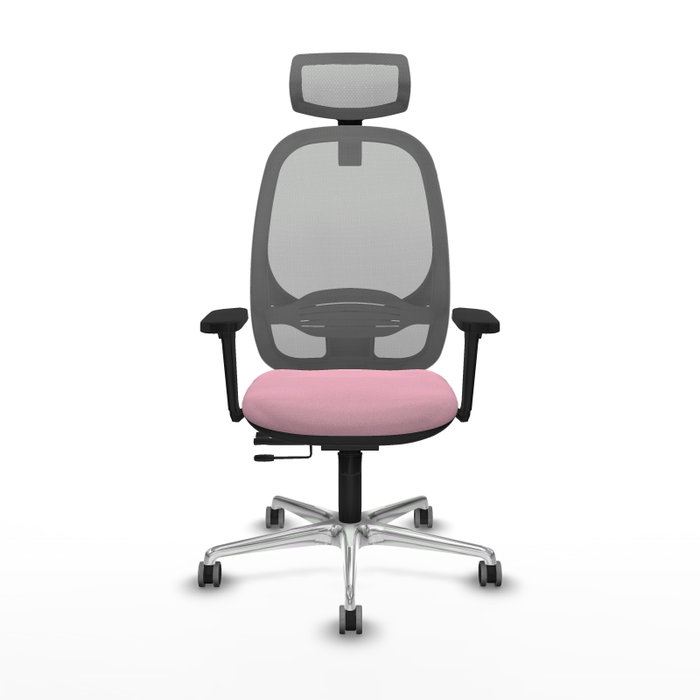 PIQUERAS Y CRESPO Silla de oficina Cilanco Rosa/Gris con Mecanismo Sincro/Traslack PIQUERAS Y CRESPO Silla de oficina Cilanco Rosa/Gris con Mecanismo Sincro/Traslack
