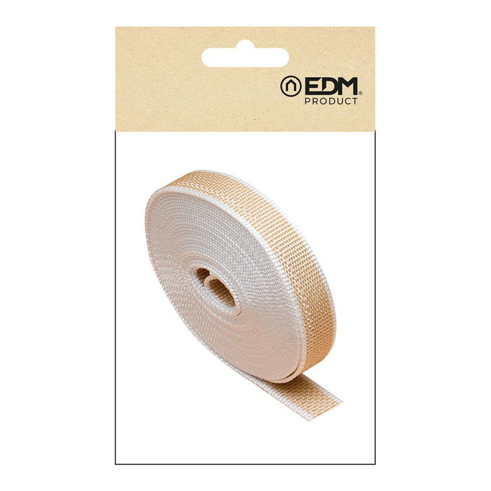 Edm Cinta persiana pr26, beige / blanco, 22 mm x 6 m, polipropileno