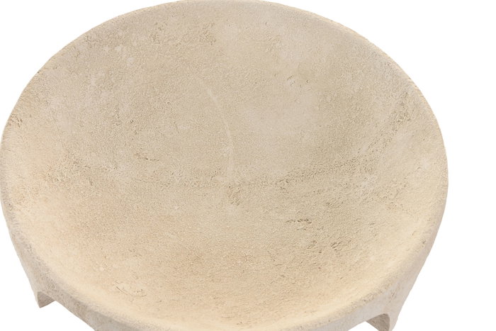 DKD Home Decor Centro de Mesa de Cemento Crema 26x26x7 cm