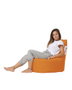 Atelier Del Sofa Saco de Judas para Jardín Puf Naranja Cómodo y Duradero Espuma de Poliestireno Reciclado Impermeable para Exterior Asiento Relax Máx. 200kg