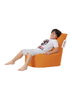 Atelier Del Sofa Saco de Judas para Jardín Puf Naranja Cómodo y Duradero Espuma de Poliestireno Reciclado Impermeable para Exterior Asiento Relax Máx. 200kg