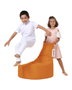 Atelier Del Sofa Saco de Judas para Jardín Puf Naranja Cómodo y Duradero Espuma de Poliestireno Reciclado Impermeable para Exterior Asiento Relax Máx. 200kg