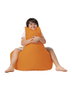 Atelier Del Sofa Saco de Judas para Jardín Puf Naranja Cómodo y Duradero Espuma de Poliestireno Reciclado Impermeable para Exterior Asiento Relax Máx. 200kg