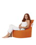 Atelier Del Sofa Saco de Judas para Jardín Puf Naranja Cómodo y Duradero Espuma de Poliestireno Reciclado Impermeable para Exterior Asiento Relax Máx. 200kg