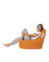 Atelier Del Sofa Saco de Judas para Jardín Puf Naranja Cómodo y Duradero Espuma de Poliestireno Reciclado Impermeable para Exterior Asiento Relax Máx. 200kg