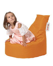 Atelier Del Sofa Saco de Judas para Jardín Puf Naranja Cómodo y Duradero Espuma de Poliestireno Reciclado Impermeable para Exterior Asiento Relax Máx. 200kg