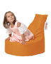 Atelier Del Sofa Saco de Judas para Jardín Puf Naranja Cómodo y Duradero Espuma de Poliestireno Reciclado Impermeable para Exterior Asiento Relax Máx. 200kg