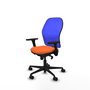 PIQUERAS Y CRESPO Silla de oficina Jorquera Naranja y Azul