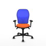 PIQUERAS Y CRESPO Silla de oficina Jorquera Naranja y Azul