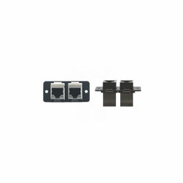 Kramer Electronics W4545(B) Placa de pared y cubierta de interruptor Negro, 2 enchufes RJ-45