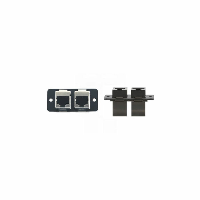 Kramer Electronics W4545(B) Placa de pared y cubierta de interruptor Negro con 2 enchufes RJ-45