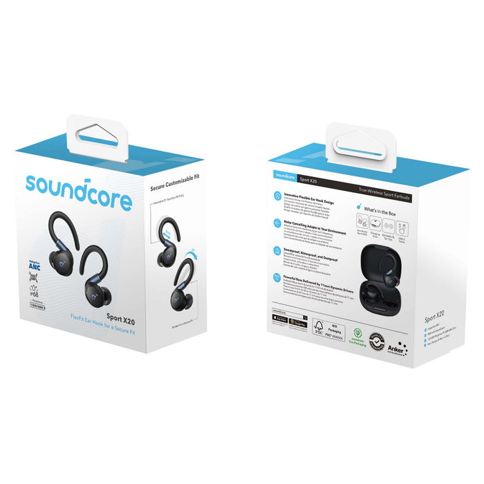 Anker Soundcore Sport X20 Auriculares In-Ear Negro