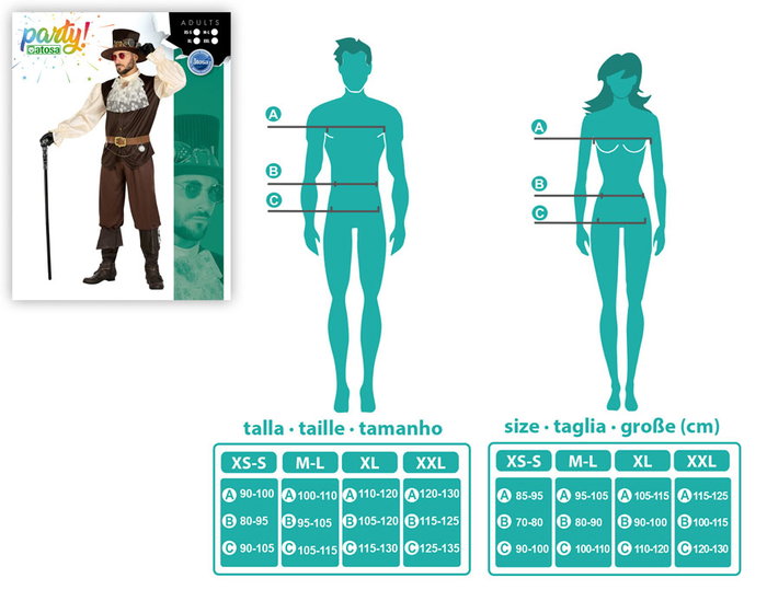 Disfraz Steampunk Hombre Adulto Distopía M-L