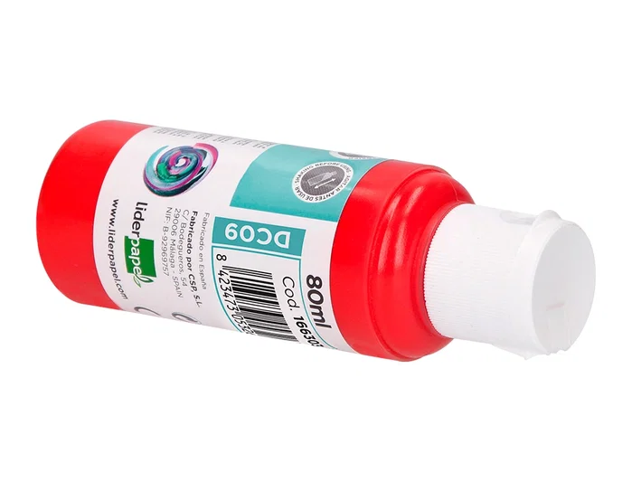 Liderpapel Pintura acrílica Rojo 80 ml Liderpapel Pintura acrílica Rojo 80 ml