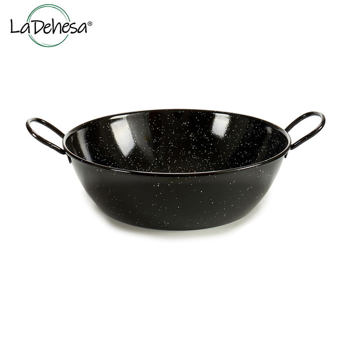 La Dehesa Sarten Honda Esmaltada con Asas Acero Negro 24 cm (Set de 6)