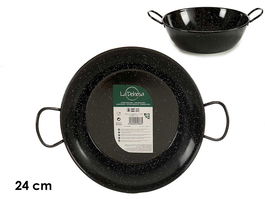 La Dehesa Sarten Honda Esmaltada con Asas Acero Negro 24 cm (Set de 6)