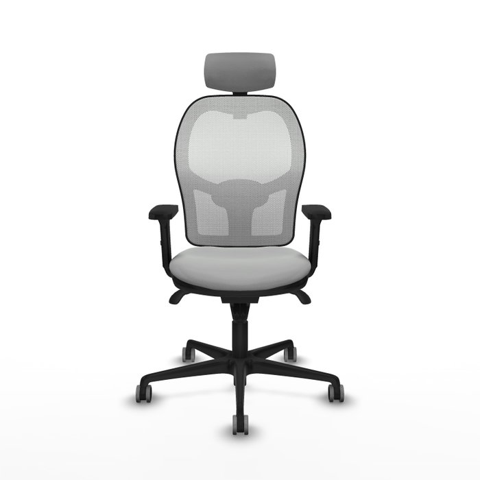 PIQUERAS Y CRESPO Silla de oficina Jorquera con mecanismo Sincro, Gris claro y Blanco PIQUERAS Y CRESPO Silla de oficina Jorquera con mecanismo Sincro, Gris claro y Blanco