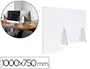 Archivo 2000 Pantalla de Protección sobremesa Metacrilato Transparente 1000x750 mm