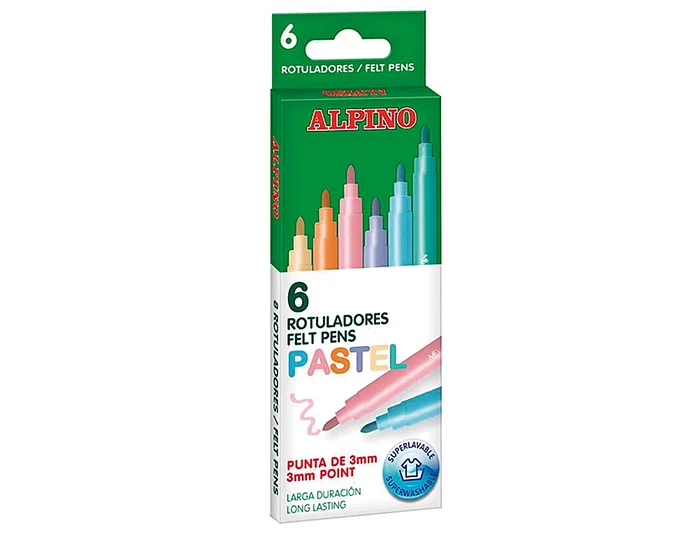 ALPINO Estuche de 6 Rotuladores Standard Pastel ALPINO Estuche de 6 Rotuladores Standard Pastel