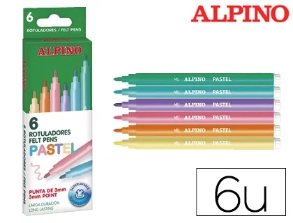 ALPINO Estuche de 6 Rotuladores Standard Pastel ALPINO Estuche de 6 Rotuladores Standard Pastel