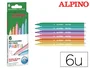 ALPINO Estuche de 6 Rotuladores Standard Pastel
