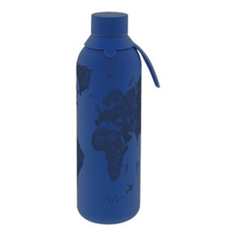 AUREA Botella térmica Sketch Maps dark blue con interior cerámico de 750ml