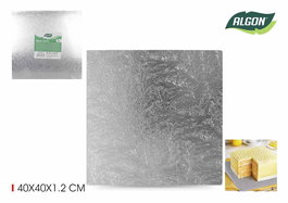 Algon Tabla Para Tartas Cuadrada 40 cm x 40 cm x 1.5 cm (12 Unidades)