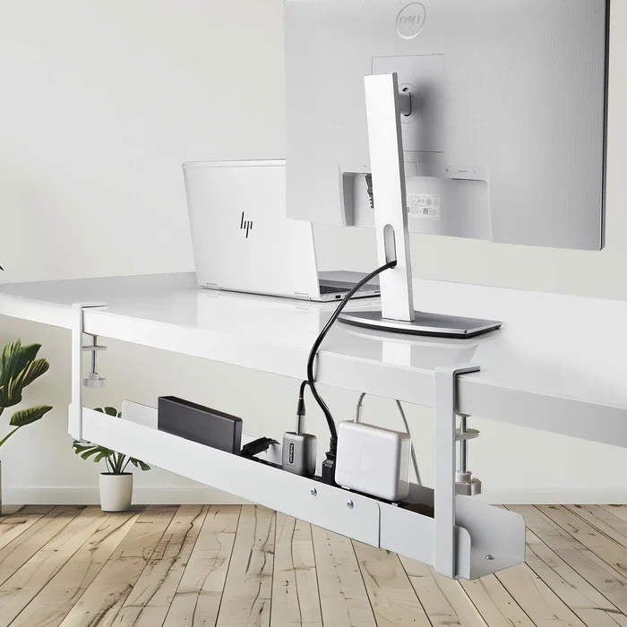Startech Bandeja de cables ajustable bajo el escritorio, Blanco Startech Bandeja de cables ajustable bajo el escritorio, Blanco