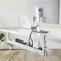 Startech Bandeja de cables ajustable bajo el escritorio, Blanco