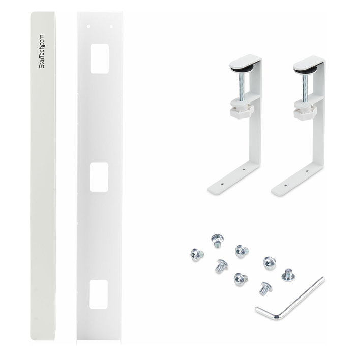StarTech Bandeja de gestión de cables ajustable bajo el escritorio, Blanco