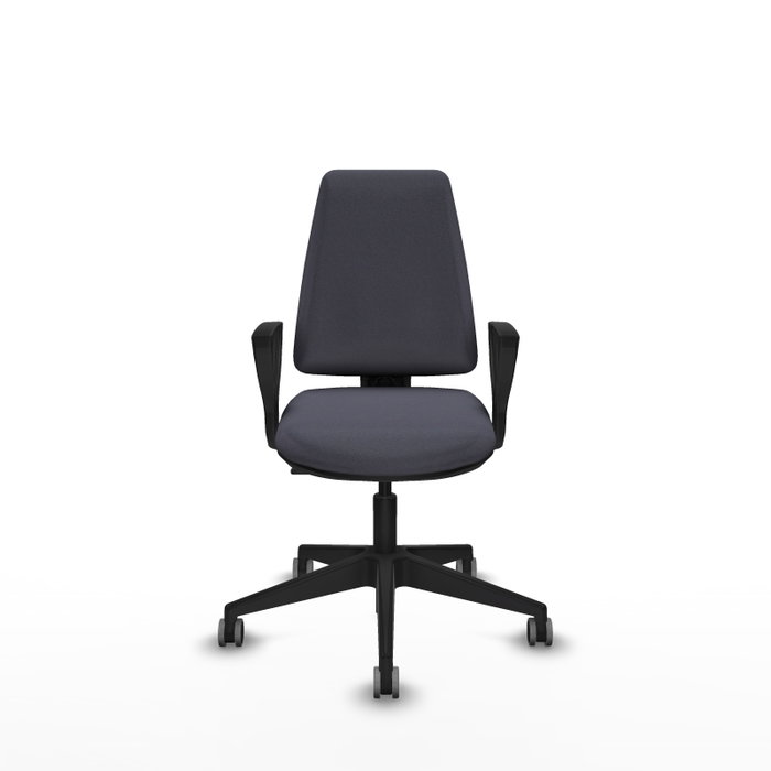 PIQUERAS Y CRESPO Silla de oficina Elche Gris oscuro con brazos fijos PIQUERAS Y CRESPO Silla de oficina Elche Gris oscuro con brazos fijos