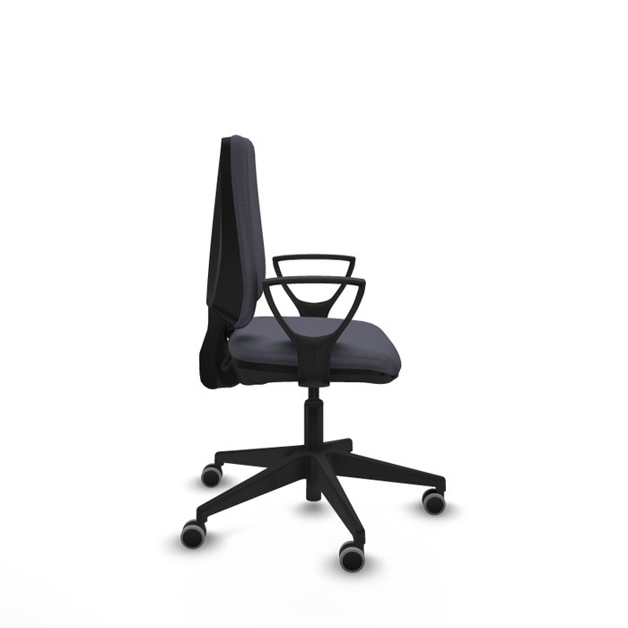 PIQUERAS Y CRESPO Silla de oficina Elche Gris oscuro con brazos fijos PIQUERAS Y CRESPO Silla de oficina Elche Gris oscuro con brazos fijos