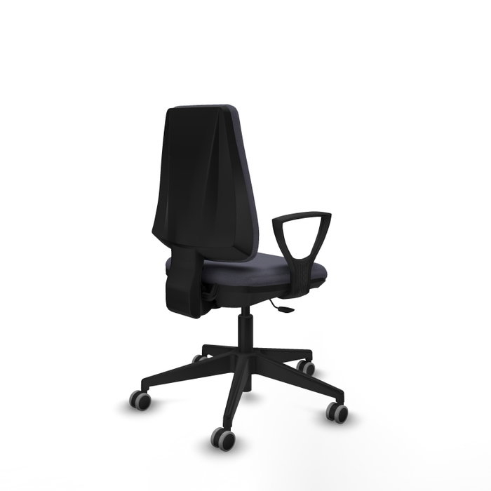PIQUERAS Y CRESPO Silla de oficina Elche Gris oscuro con brazos fijos PIQUERAS Y CRESPO Silla de oficina Elche Gris oscuro con brazos fijos