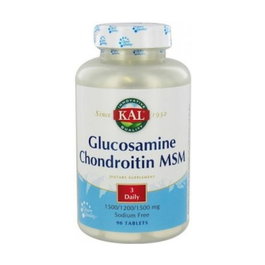Kal Glucosamina Chondroitin MSM 90 comprimidos - Complemento para articulaciones y movilidad