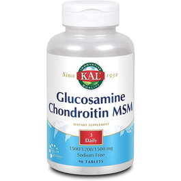Solaray Glucosamina, Condroitina y MSM 90 tabletas