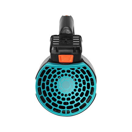 GARDENA PowerJet P4A - Soplador a Batería 18V (PowerJet 18V P4A), Negro/Azul/Naranja, Kit Ready-To-Use con Batería de Ión-Litio