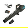 GARDENA PowerJet P4A - Soplador a Batería 18V (PowerJet 18V P4A), Negro/Azul/Naranja, Kit Ready-To-Use con Batería de Ión-Litio