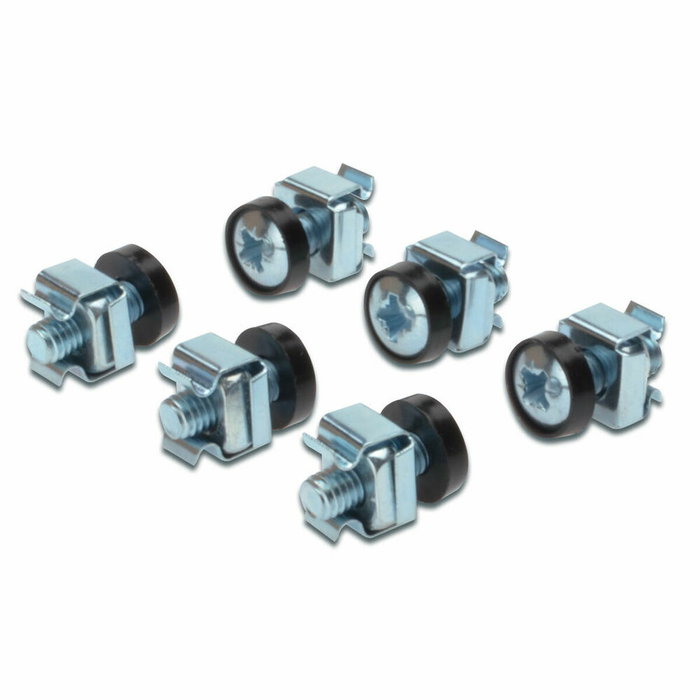Digitus Juego de Tornillos M6, 50 Sets, Plata