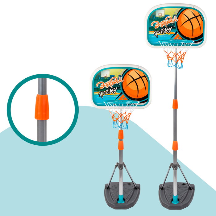 CB Toys Canasta y balón de baloncesto portátil