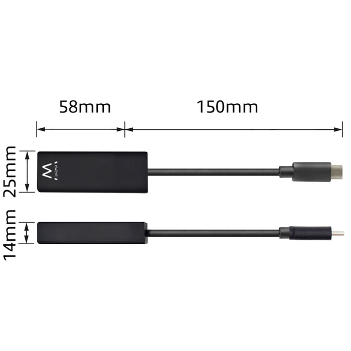EWENT EW9828 Adaptador y Tarjeta de Red Ethernet USB Tipo C 3.2 Gen 1 5000 Mbit/s Negro para Portátil EWENT EW9828 Adaptador y Tarjeta de Red Ethernet USB Tipo C 3.2 Gen 1 5000 Mbit/s Negro para Portátil